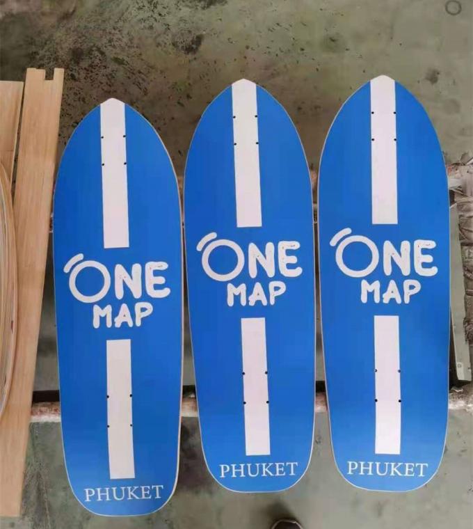 Maple Mixed Fiberglass Surf Skateboard Deck Aanpasbaar 780*245MM 0