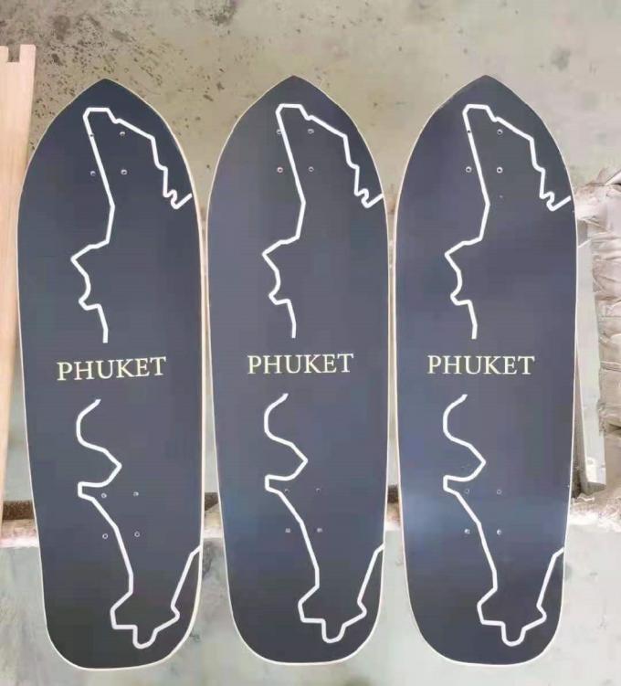 Maple Mixed Fiberglass Surf Skateboard Deck Aanpasbaar 780*245MM 1