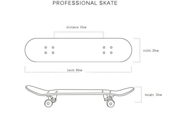 Geil professionele volwassen Canadese Maple Double Kick Skateboard 31 inch 0