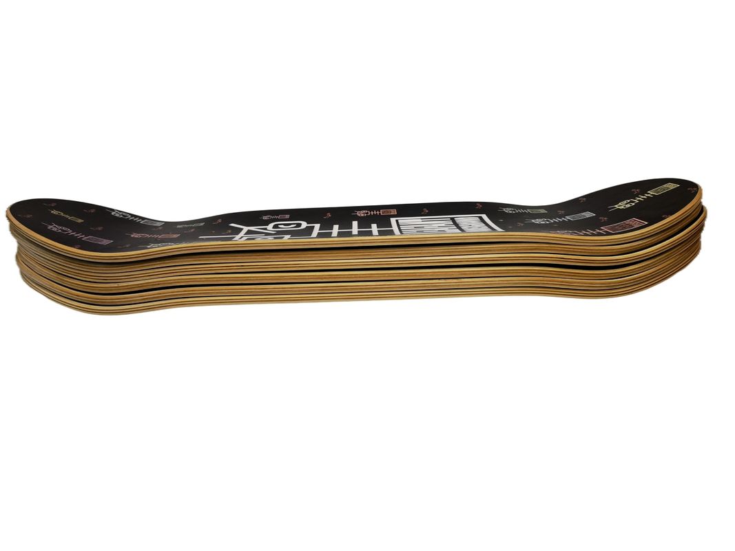 2024 Hot Sales Style 7 Ply Maple Custom Concave Double Kick Professionele Long Board Skateboard
